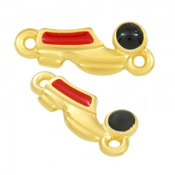 Intercalaire soulier grec en zamac avec émail 14x7mm