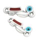 Conector de Metal Zamak Zapato Griego y Ojo Esmaltado 14x7mm