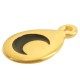 Colgante de Metal Zamak Gota con Luna Esmaltada 11x14mm