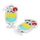 Enameled Zamak Charm Cocktail Glass 10x15mm
