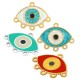 Connecteur en Zamak Émaillé « Evil Eye » 25 x 16 mm
