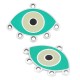 Colgante de Metal Zamak Ojo Esmaltado 25x16mm