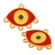 Connecteur en Zamak Émaillé « Evil Eye » 25 x 16 mm