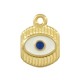 Colgante de Metal Zamak con Ojo Esmaltado 12x13mm