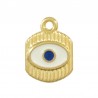 Placcato oro 24 carati/ Avorio/ Blu cobalto scuro
