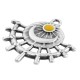 Pendentif Soleil et lune en Zamak Émaillé 30 x 27 mm