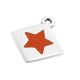 Enameled Zamak Charm Rhombus with Star 15mm