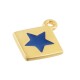 Charm en Zamak Émaillé en Forme de Losange avec Étoile 15 mm