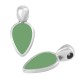 Enameled Zamak Charm Teardrop 9x18mm