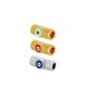Enameled Zamak Slider Tube with Evil Eye10x4mm Ø2.2mm