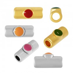 Tubo de Metal Zamak con Esmalte 10x4mm