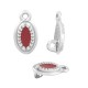 Charm Ovale en Zamak Émaillé 8 x 12 mm