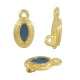 Enameled Zamak Charm Oval 8x12mm