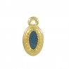 Plaqué or 24 carats/ Bleu gris