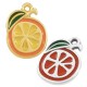Charm Orange en Zamak Émaillé 13 x 17 mm