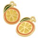 Charm Orange en Zamak Émaillé 13 x 17 mm