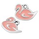 Colgante de Metal Zamak Cisne Esmaltado 11x13mm