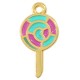Enameled Zamak Charm Candy 10x17mm