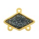 Ciondolo in Zama Smaltata con Rombo e 3 Cerchi 22X13 mm