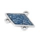 Ciondolo in Zama Smaltata con Rombo e 3 Cerchi 22X13 mm