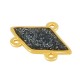 Charm en Zamak Émaillé Losange et 3 Anneaux 22 x 13 mm