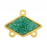 24K Gold Plated/ Glitter Green
