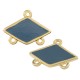 Charm en Zamak Émaillé Losange et 3 Anneaux 22 x 13 mm