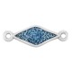 Conector de Metal Zamak Rombo con Esmalte 8x18mm