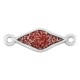 Conector de Metal Zamak Rombo con Esmalte 8x18mm
