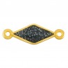 24K Gold Plated/ Glitter Black