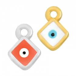 Colgante de Metal Zamak Rombo con Esmalte 8mm