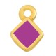 Enameled Zamak Charm Rhombus 8mm