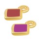 Enameled Zamak Charm Rhombus 8mm