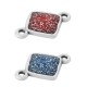 Conector de Metal Zamak Rombo con Esmalte 13mm