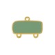 Ciondolo Rettangolare in Zama Smaltata con 3 Cerchi 24X10 mm