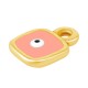 Colgante de Metal Zamak Cuadrado con Ojo Esmaltado 7mm