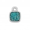 Argent 999° plaqué antique/turquoise pailleté