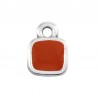 Argent 999° plaqué antique/ Rouge rouille