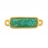 Plaqué or 24 carats/ Vert pailleté