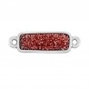 Placcato argento antico 999°/rosso glitterato