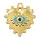 Charm cœur en Zamak Émaillé avec œil Maléfique 25 mm