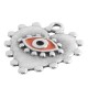 Colgante de Metal Zamak Corazón con Ojo Esmaltado 25mm