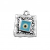999° Silver Antique Plated/ Azure Blue/ Bone/ Black