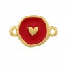 24K Gold Plated/ Red
