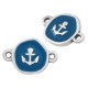 Enameled Zamak Connector Round with Anchor 13mm