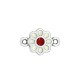Connecteur en Zamak Émaillé Fleur Marguerite 11 mm