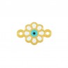 Placcato oro 24 carati/ Bianco/ Turchese howlite/ Nero