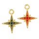 Enameled Zamak Charm Star 14mm