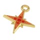 Μεταλλικό Ζάμακ Χυτό Μοτίφ Αστέρι με Σμάλτο 14mm