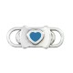 Enameled Zamak Connector with Heart 23x10mm